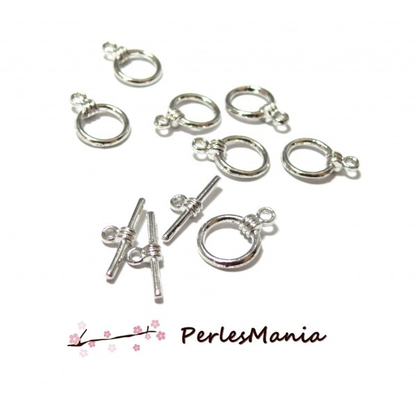 PAX 25 sets fermoirs T toggle Argent Platine PS1115859 - Photo n°1