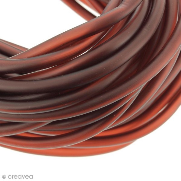 Cable PVC creux  5 mm Buna Rouge bordeaux - Au mètre (sur mesure) - Photo n°1