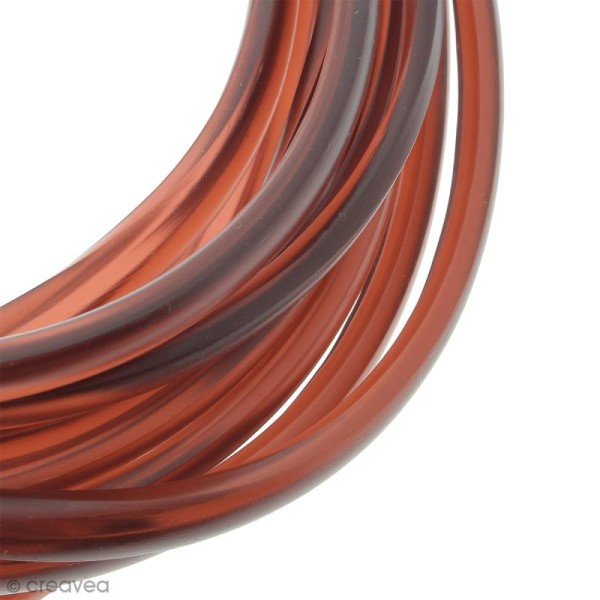 Cable PVC fendu - Buna cord - Rouge bordeaux - 9 x 6 mm - Au mètre (sur mesure) - Photo n°1