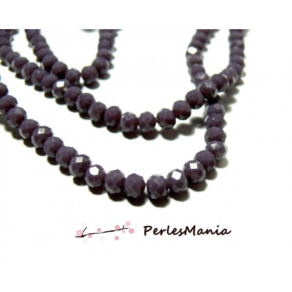 1 fil d'environ 149 perles Rondelles Verre Facettée Indigo 4 par 3mm I033 Couleur 11 - Photo n°1