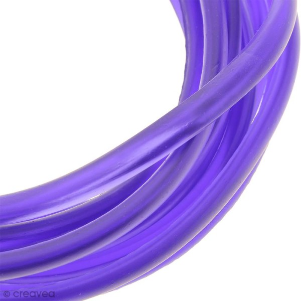 Cable PVC fendu - Buna cord - Violet - 9 x 6 mm - Au mètre (sur mesure) - Photo n°1