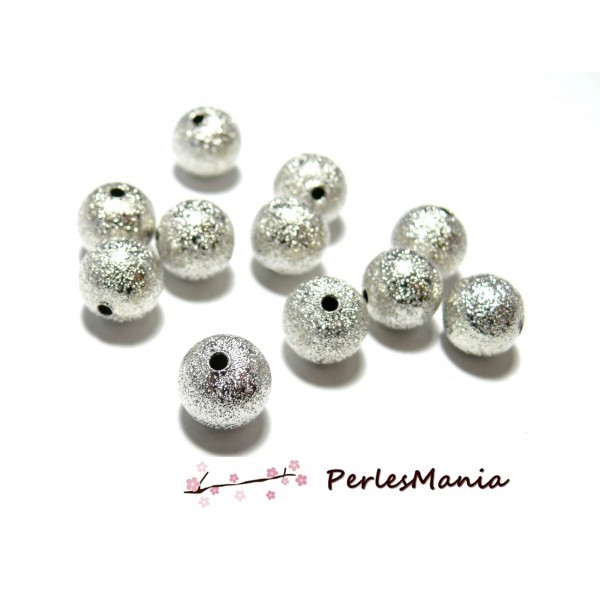 PS1101147 PAX 100 perles intercalaires stardust granitees paillettes 3mm metal couleur Argent Vif - Photo n°1