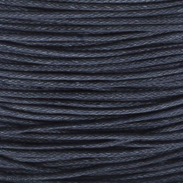 Fil de coton ciré - Bleu marine - 1 mm - 100 m - Photo n°1