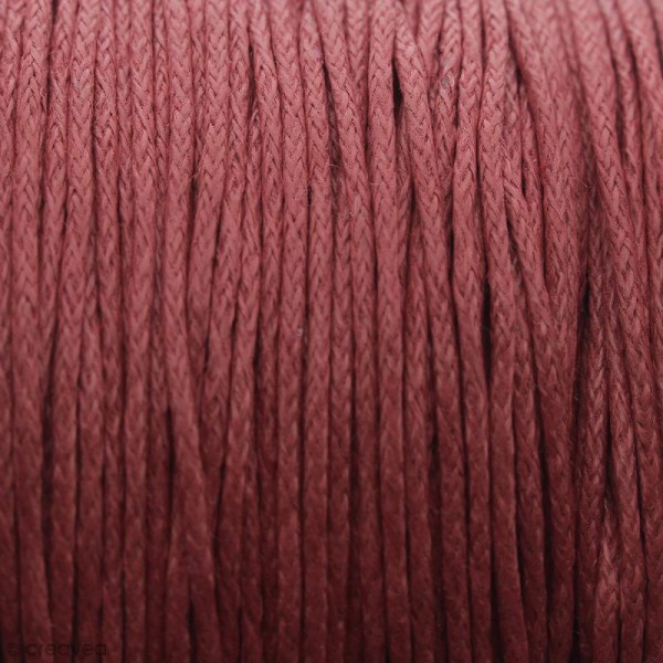 Fil de coton ciré - Rouge - 1 mm - 100 m - Photo n°1