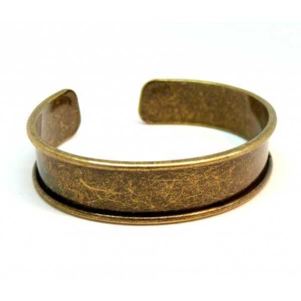 BN1131171B PAX 1 Support bracelet Jonc Manchette pour cordon plat 11mm couleur Bronze - Photo n°1