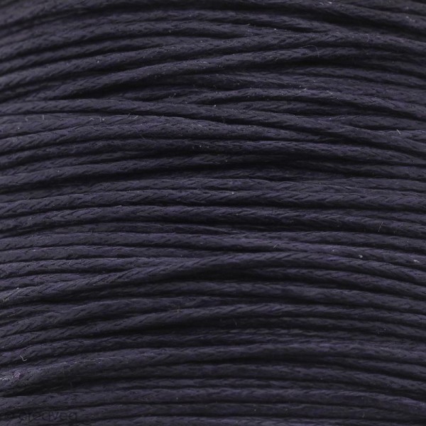 Fil de coton ciré - Violet foncé - 1 mm - 100 m - Photo n°1