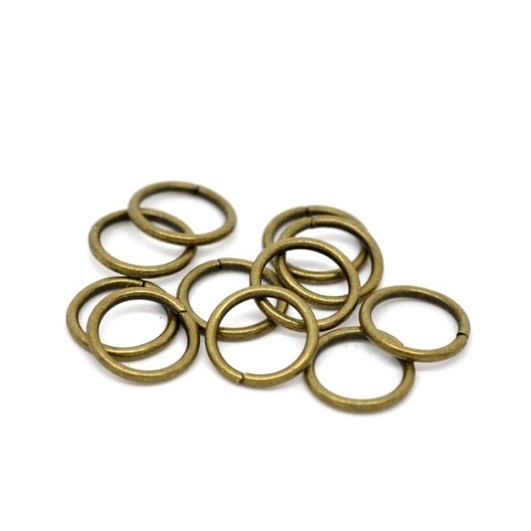 PAX 1000 anneaux de jonction 6mm par 0,7mm métal couleur Bronze - Photo n°1