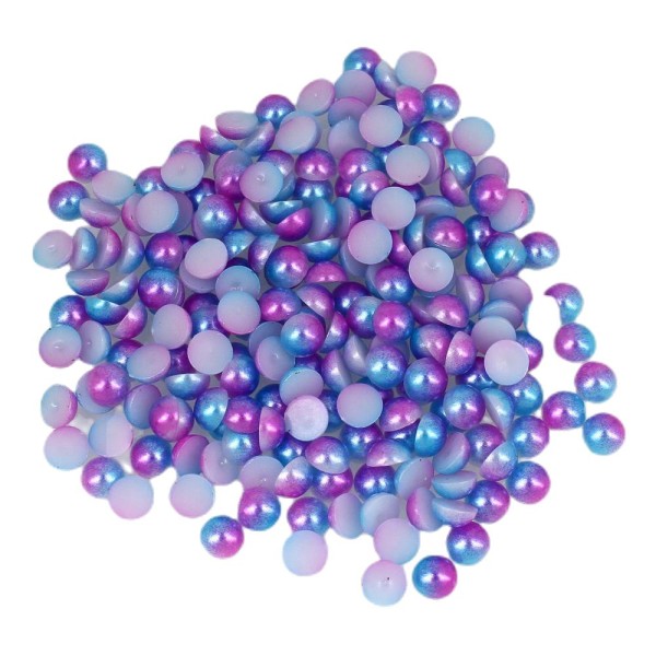 10g 1250 pièces Perle Licorne Bleu Violet Cabochon Flatback Rond En Plastique 3d Nail Art Décoration - Photo n°1