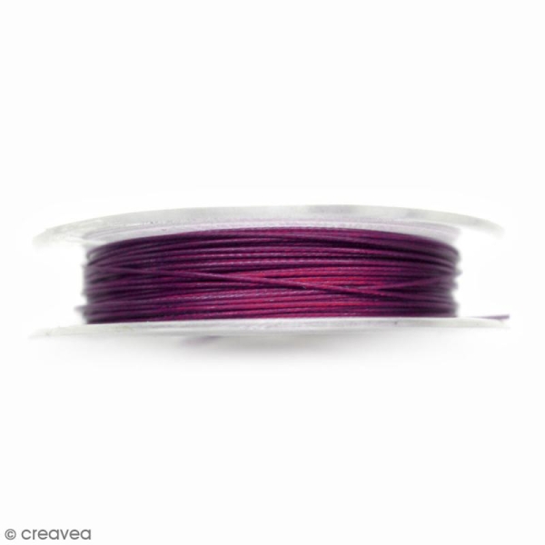 Fil câblé gainé rose fuchsia - 0,4 mm x 10 mètres - Photo n°1