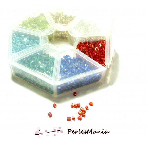 1 boite de 560 perles de 2.2mm Multicolores pour création de bijoux H1143B - Photo n°1