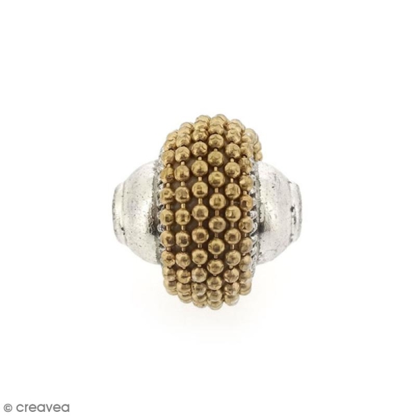 Perle indonésienne ovale - Doré - 15 mm - Photo n°1
