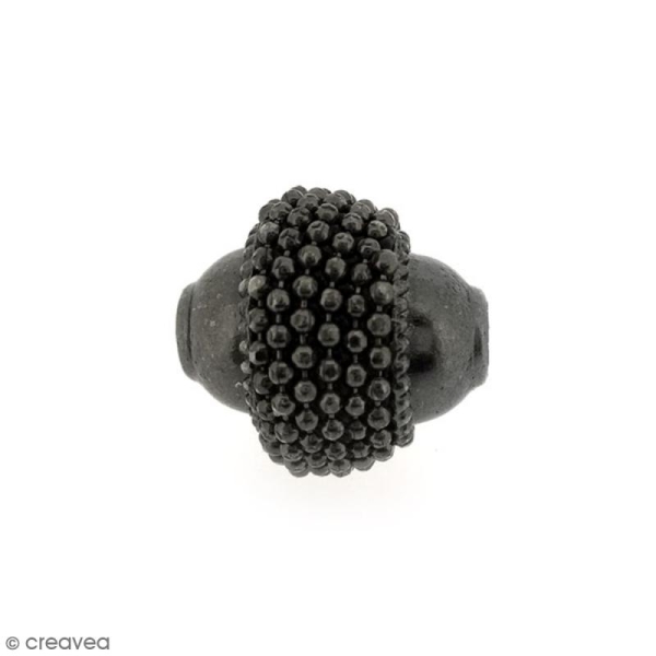 Perle indonésienne ovale - Noir - 15 mm - Photo n°1