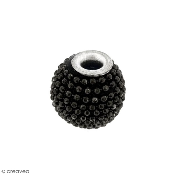 Perle indonésienne ronde - Noir - 15 mm - Photo n°1