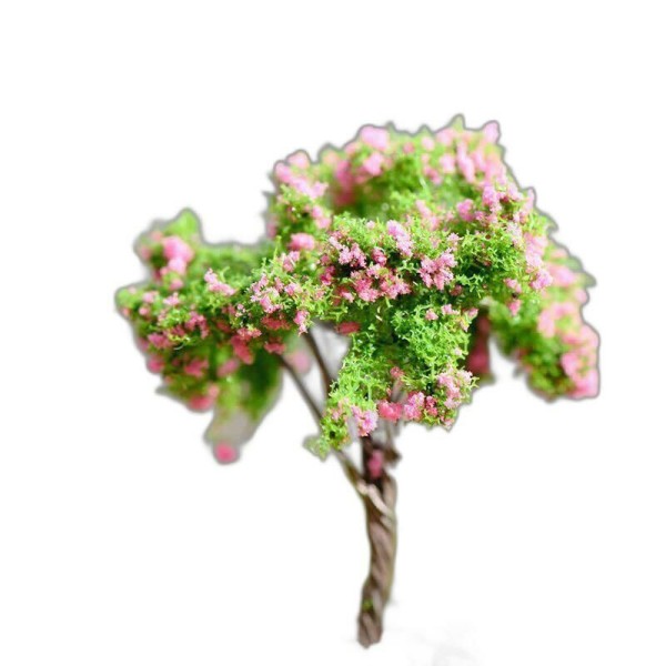 2pcs Rose de Fleur de Fleur d'Arbre Vert, Plantes Artificielles Arbres Miniatures Intérieur Miniatur - Photo n°1