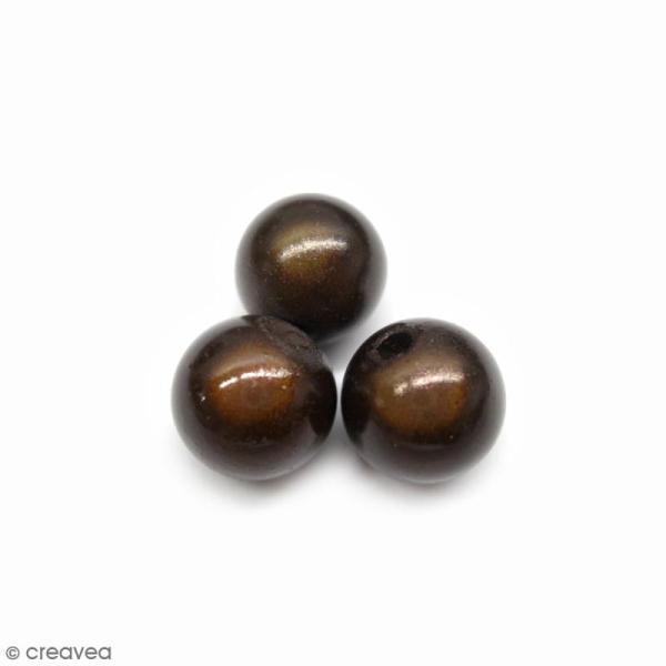 Perle magique - Marron chocolat - 10 mm - 10 pcs - Photo n°1