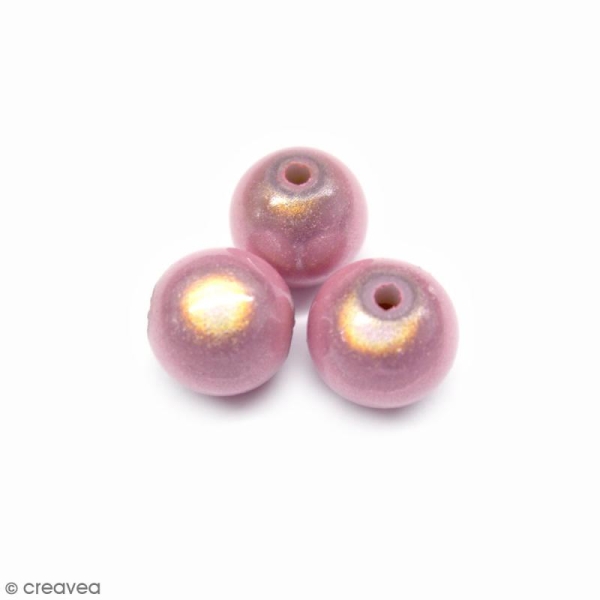 Perle magique - Rose poudre - 10 mm - 10 pcs - Photo n°1