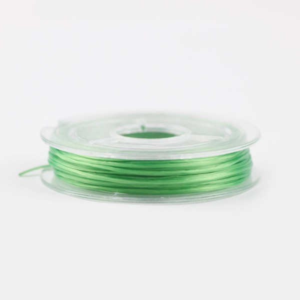 Bobine de fil Nylon Elastique 0,8mm Vert environ 10m creation