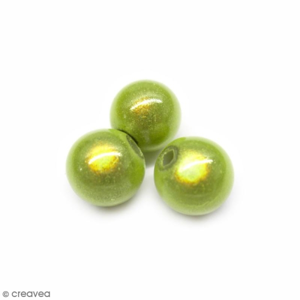 Perle magique - Vert anis - 10 mm - 10 pcs - Photo n°1