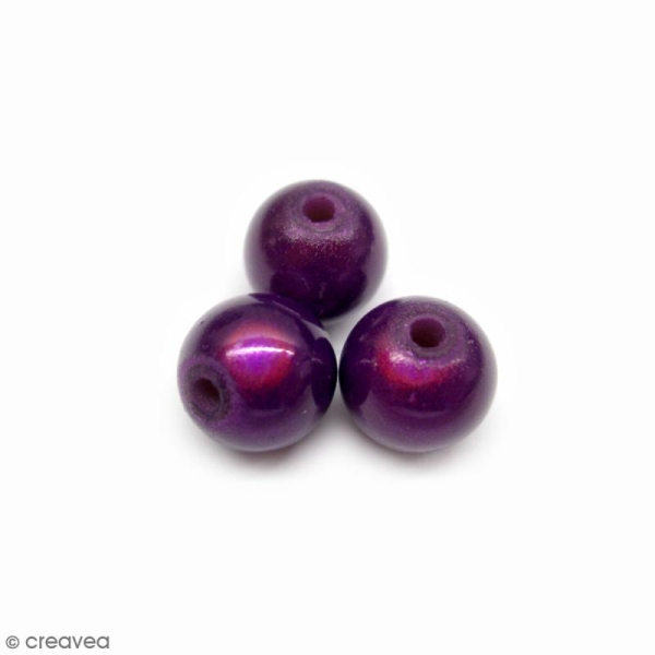 Perle magique - Violet - 10 mm - 10 pcs - Photo n°1