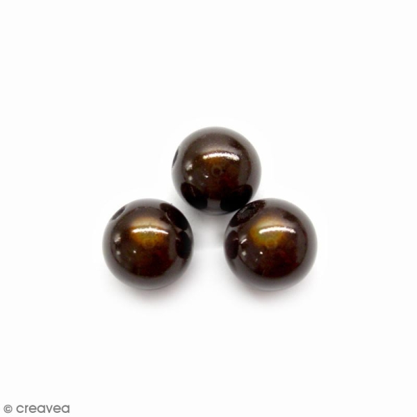 Perle magique - Marron chocolat - 12 mm - 10 pcs - Photo n°1