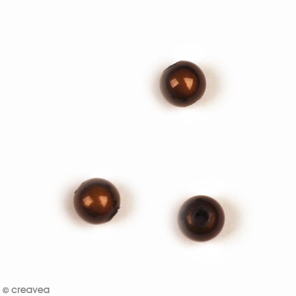 Perle magique - Marron chocolat - 6 mm - 10 pcs - Photo n°1
