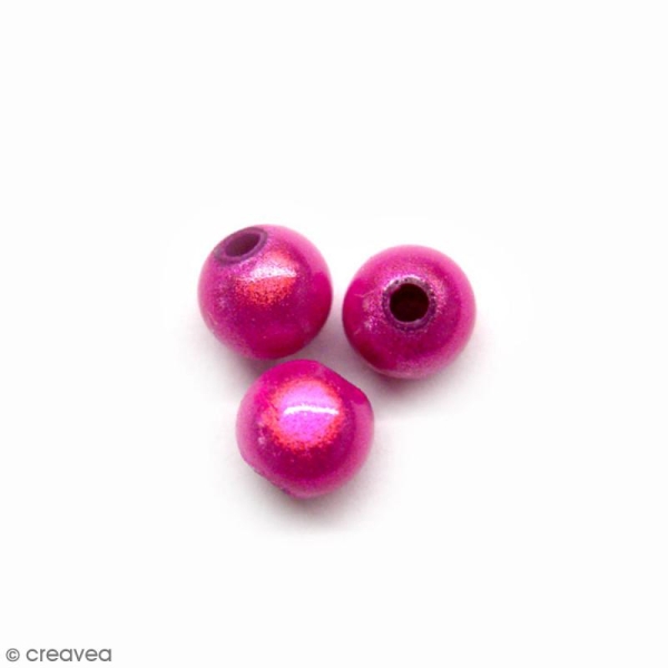 Perle magique - Rose vif - 6 mm - 10 pcs - Photo n°1