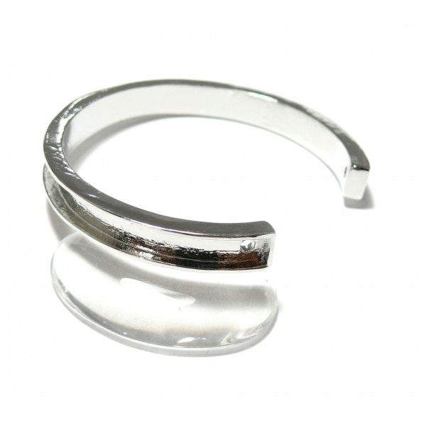 S11114566 PAX 1 Support bracelet Jonc Manchette pour cordon en 5.5mm couleur Argent Platine - Photo n°1