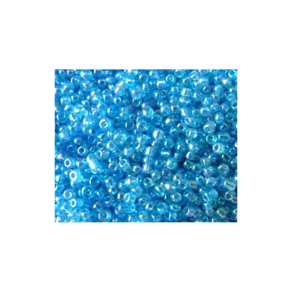 20G 12/0 Perles de Rocailles en Verre Bleu Clair 2mm - Photo n°1