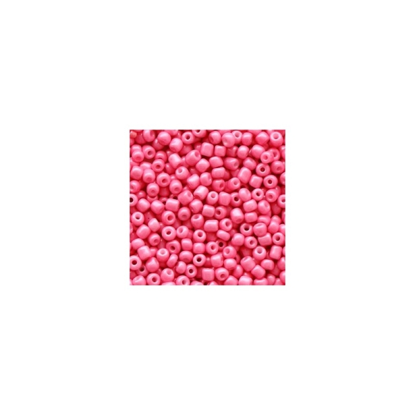 20 Grammes Perles de rocailles 12/0 (2mm) rose brillant vif - Photo n°1
