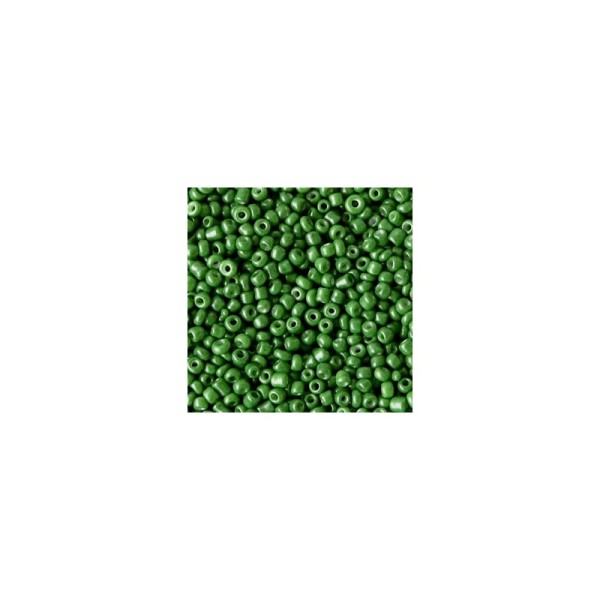 20 Grammes Perles de rocailles 12/0 (2mm) vert eden - Photo n°1