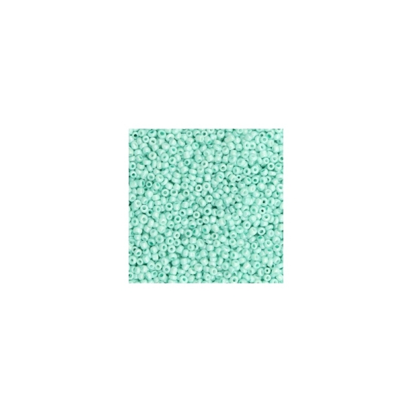 20 Grammes Perles de rocailles en verre 12/0 (2mm) vert turquoise - Photo n°1