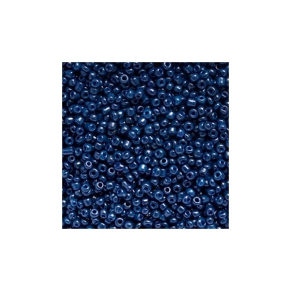 20 Grammes Perles de rocailles en verre 12/0 (2mm) bleu - Photo n°1