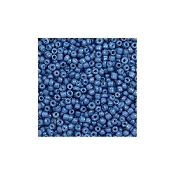 20 Grammes Perles de rocailles en verre 12/0 (2mm) bleu couronne - Photo n°1