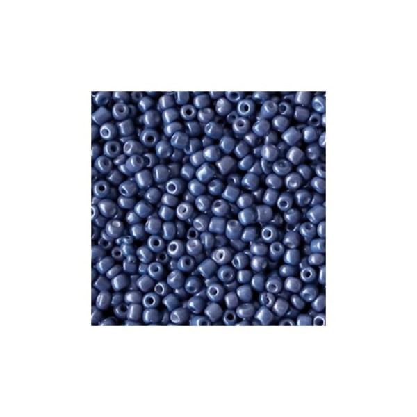 20 Grammes Perles de rocailles en verre 12/0 (2mm) Clematis blue - Photo n°1