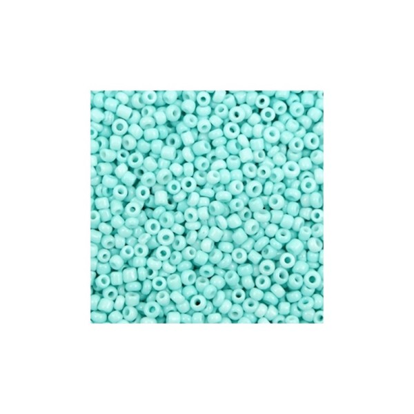 20 Grammes Perles de rocailles en verre 12/0 (2mm) bleu - Photo n°1
