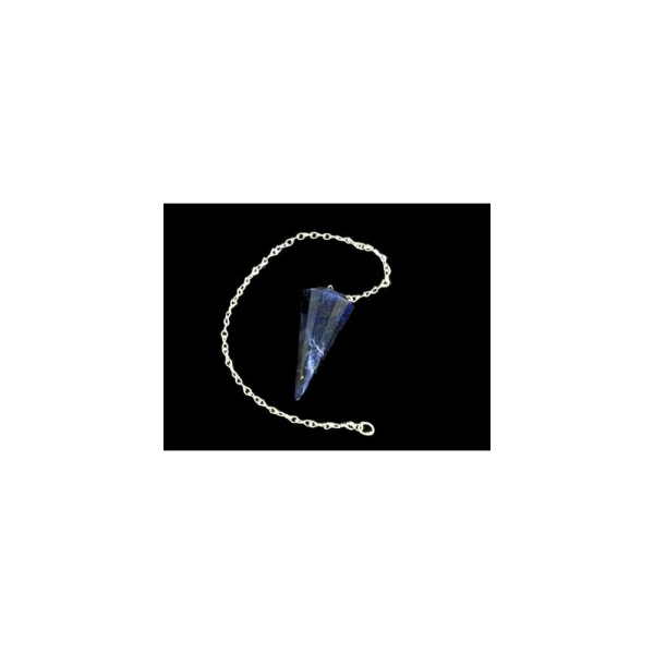 Pendule simple à facettes de radiesthésiste en Sodalite neuf - Photo n°1