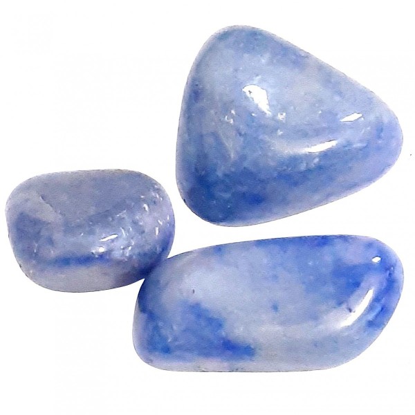 Lot de 200gr de Pierres roulées en Quartz Bleu dumortiérite ou quartz lazuli - Photo n°1