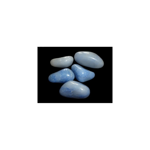 2 X Pierres roulées en Quartz Bleu à dumortiérite ou quartz lazuli - Photo n°1