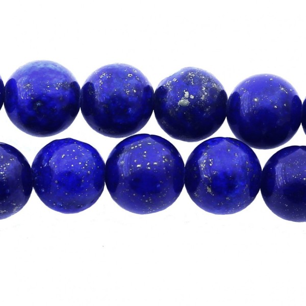 Fil de 45 perles rondes 4mm 4 mm en lapis lazuli lazulis - Photo n°1