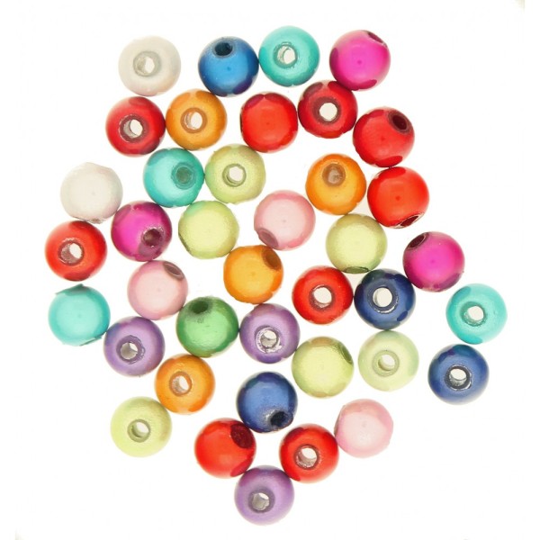 Lot de 100 perles miracles magiques 6mm 6 mm - mix mélange de couleurs - Photo n°1