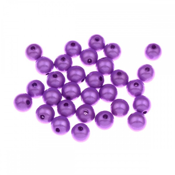 Lot de 50 perles miracles magiques 8mm 8 mm - Violet fonçé violine - Photo n°3