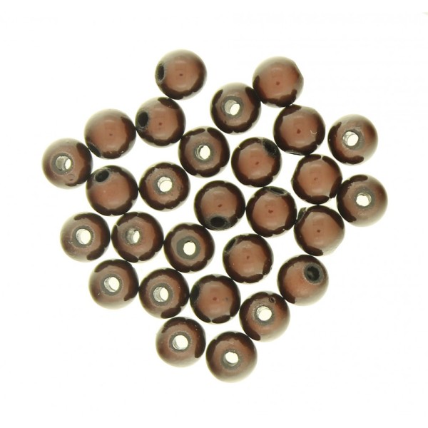 Lot de 100 perles miracles magiques 6mm 6 mm - Marron chocolat - Photo n°1