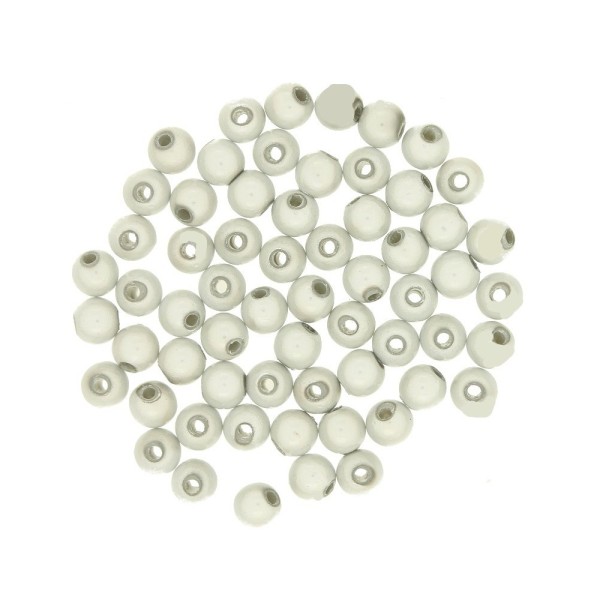 Lot de 100 perles miracles magiques 6mm 6 mm - blanc - Photo n°1