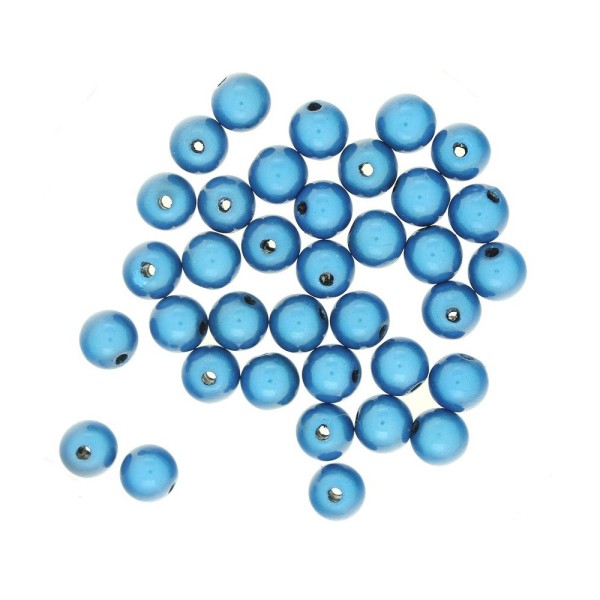 Lot de 50 perles miracles magiques 8mm 8 mm - Bleu saphir - Photo n°1