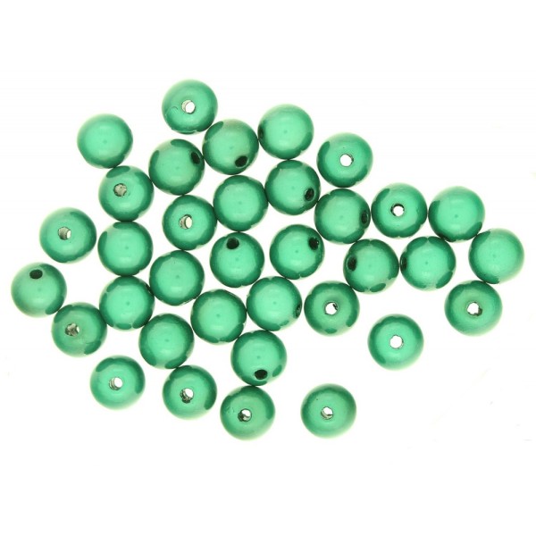 Lot de 50 perles miracles magiques 8mm 8 mm - Vert émeraude - Photo n°1