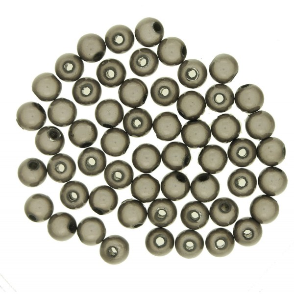 Lot de 100 perles miracles magiques 6mm 6 mm - Gris fonçé - Photo n°1