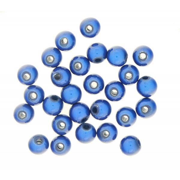 Lot de 100 perles miracles magiques 6mm 6 mm - Bleu saphir - Photo n°1