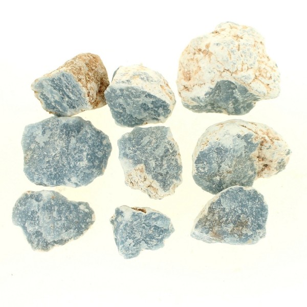 Lot de 400 grammes d'angélite bleue du Pérou pierres brutes - Photo n°1