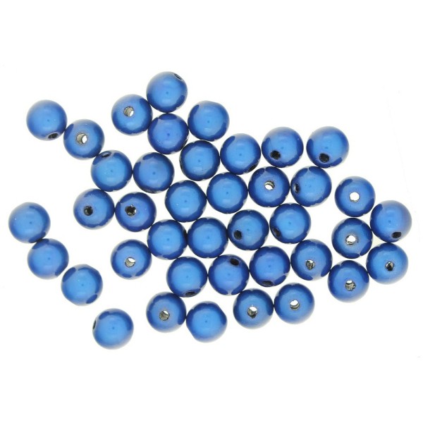 Lot de 50 perles miracles magiques 8mm 8 mm - Bleu lapis lazuli - Photo n°1