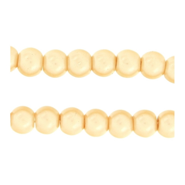 Lot de 140 perles Nacrées 6mm 6 mm - Orange doré - Photo n°1